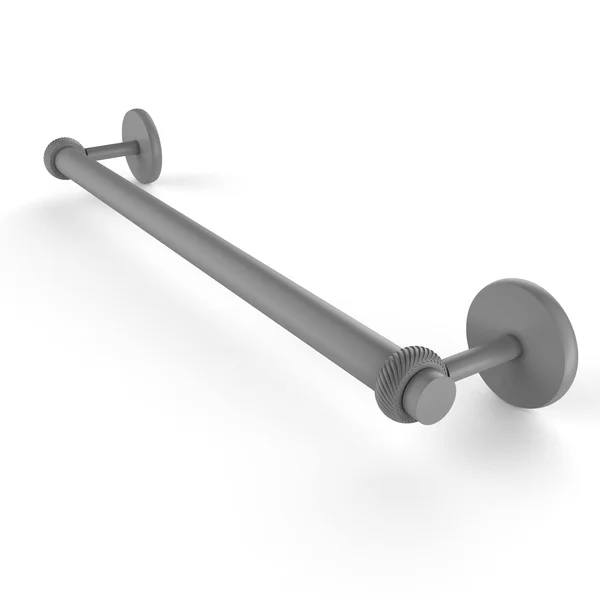 Allied Brass Satellite Orbit Two Collection Towel Bar with Twist Detail - Matte Gray - 18 inch 7251T/18
