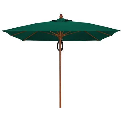 Sanders 7.5' Square Market Umbrella Darby Home Co Fabric: Burgundy, Frame Finish: Chestnut