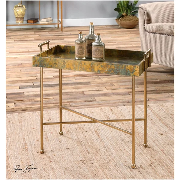 Uttermost Couper Oxidized Tray Table