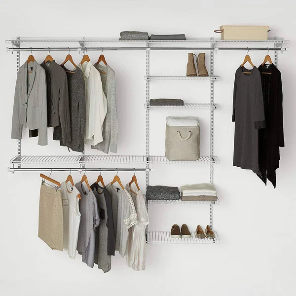 Rubbermaid 4-8 ft. Deluxe Configurations Closet Kit - White