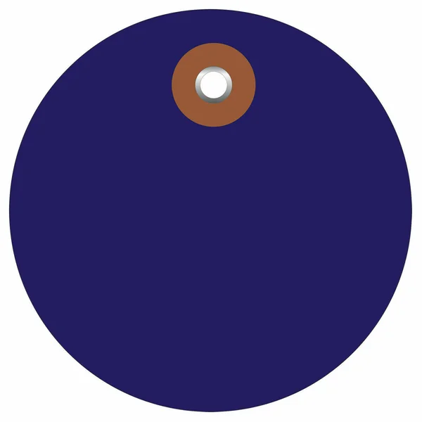 3x22 Blue Plastic Circle Tags - 100/Case