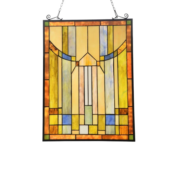 Chloe Lighting Kinsey Tiffany-style Misssion Design Window Panel 18x22 x 25x22