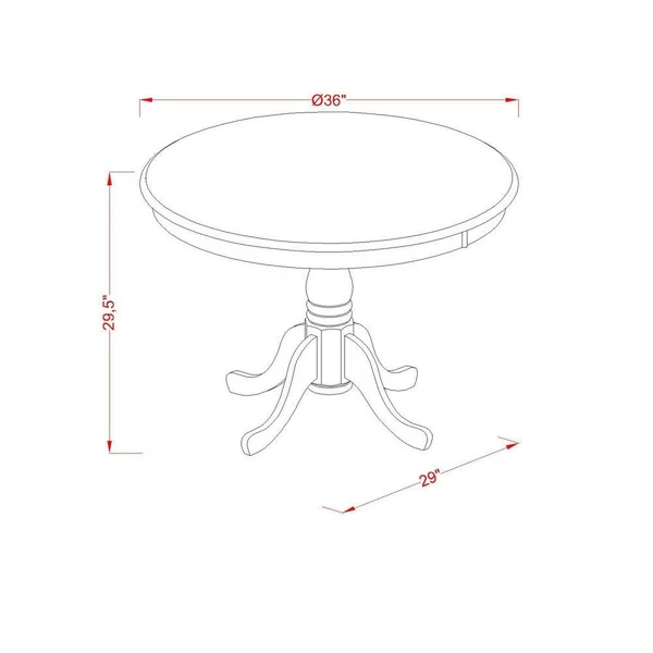 East West Furniture 5-Piece Kitchen Dinette Set for 4-Kitchen Table and 4 Kitchen Dining Chairs