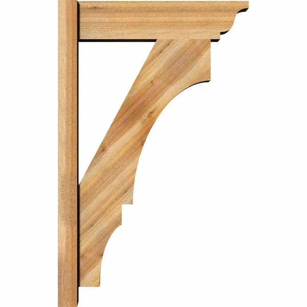 Ekena Millwork OUT06X20X32BOA01RWR 6x22W x 20x22D x 32x22H Balboa Rough Sawn Traditional Outlooker, Western Red Cedar
