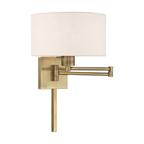 Livex Lighting 40037-07 1-Light Swing Arm Wall Lamp, Bronze