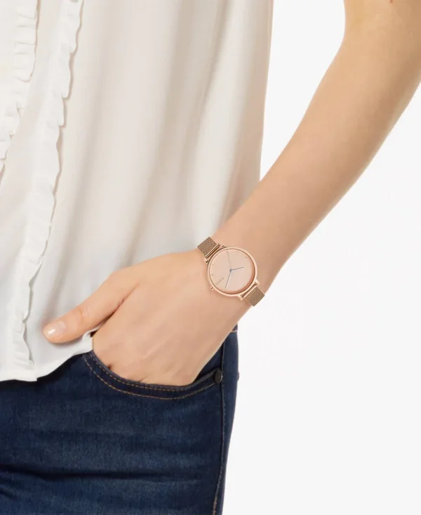 Skagen Women's Hagen Three-Hand Steel-Mesh Watch - Rose Gold