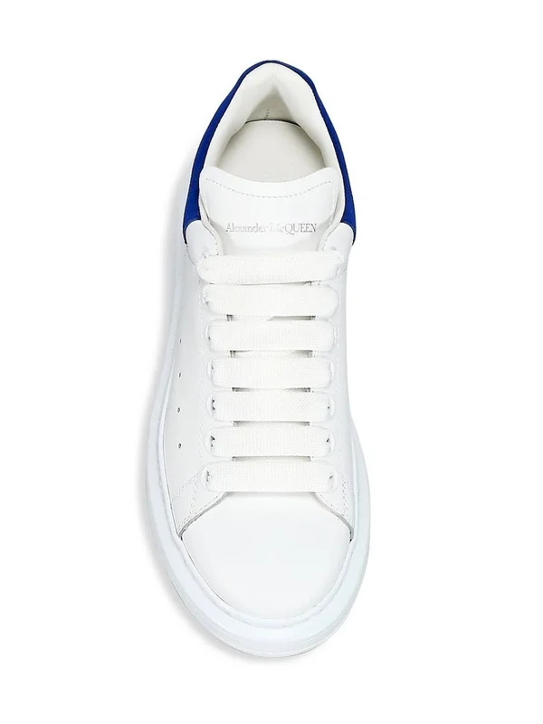 Alexander McQueen Women's Women's Suede Oversized Sneakers - White Black - Size 4.5