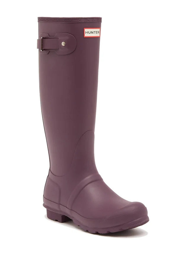 Hunter Original Tall Waterproof Rain Boot Black Grape 8M at Nordstrom Rack - Womens Shoes - Womens Winter Boots
