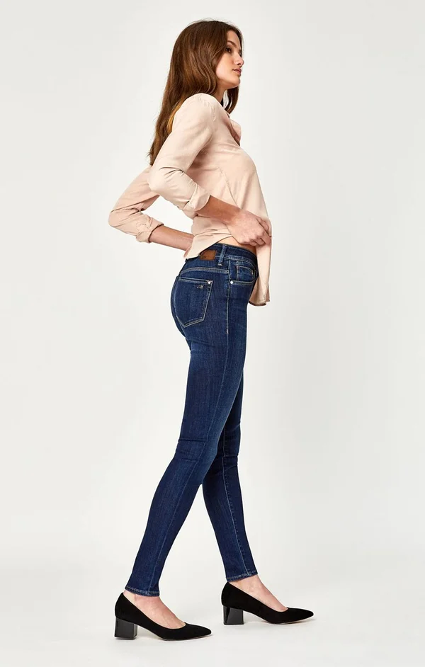 Mavi Alissa High-Rise Super Skinny Jeans in Dark Supersoft Jeans