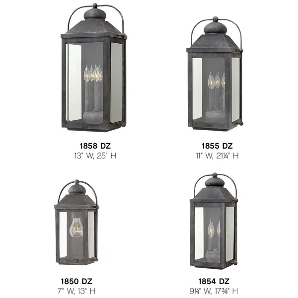Hinkley Lighting 1850DZ Anchorage Outdoor Wall Light - Aged Zinc