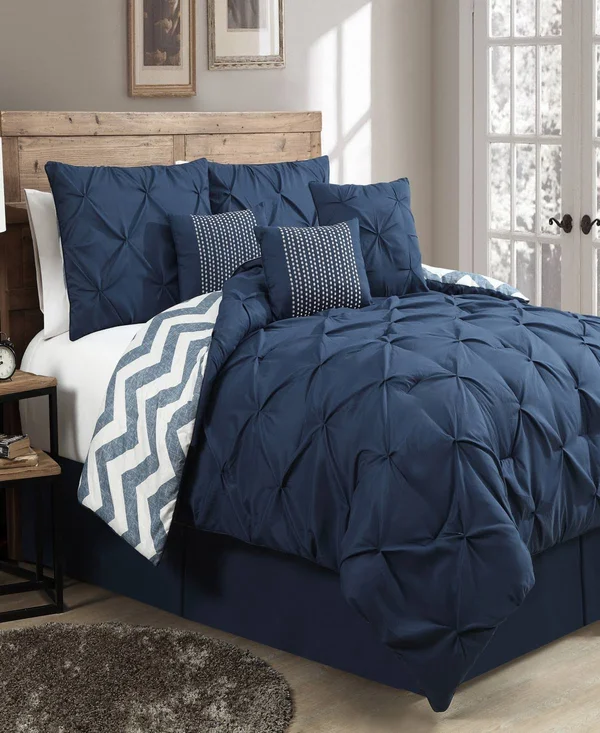 Avondale Manor Ella Pinch Pleat Comforter Set - Pink, King