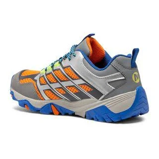 Merrell Kid's Moab FST Low Waterproof Shoes - Size: 2.5, Grey/Silver/Orange