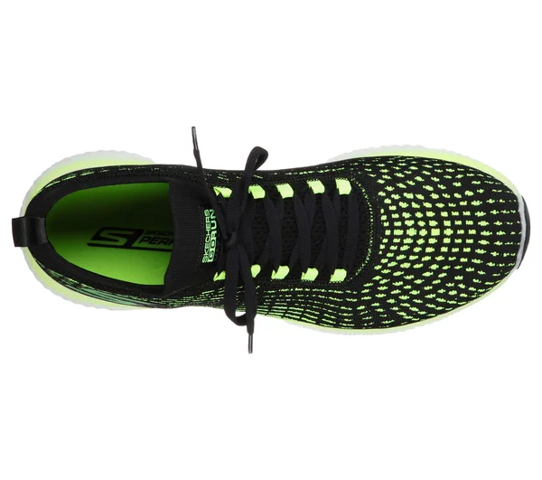 Skechers Men's GOrun MaxRoad 4 Hyper Running Shoes - Black/Lime, 8.5
