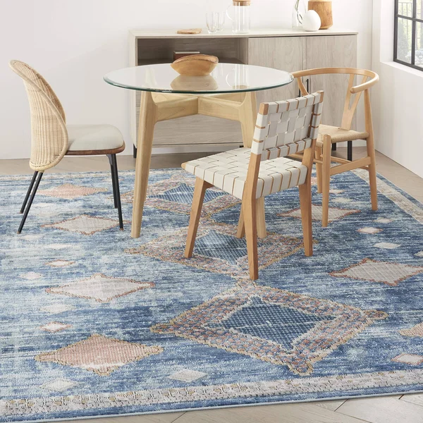 Nourison Concerto CNC14 Area Rug, Blue, 6&7x22 x 9&6x22