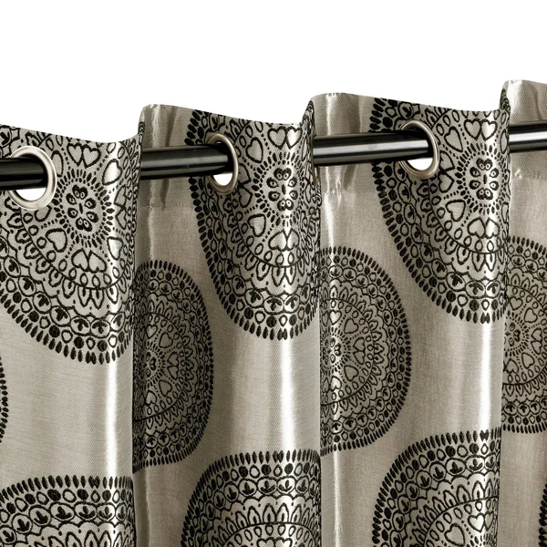 Superior Pendeen Jacquard Grommet Curtain Panel Set with Grommet Top Header
