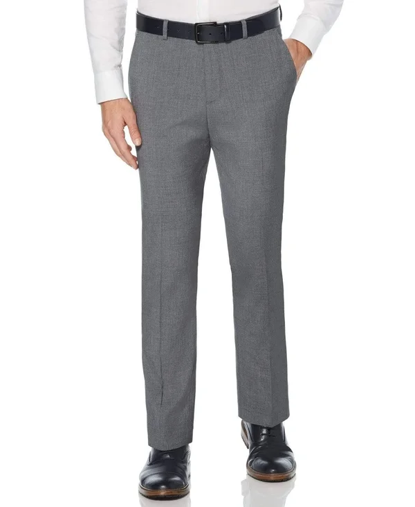 Perry Ellis Portfolio Slim-Fit Subtle Plaid Dress Pants Men's Dress : 38 29