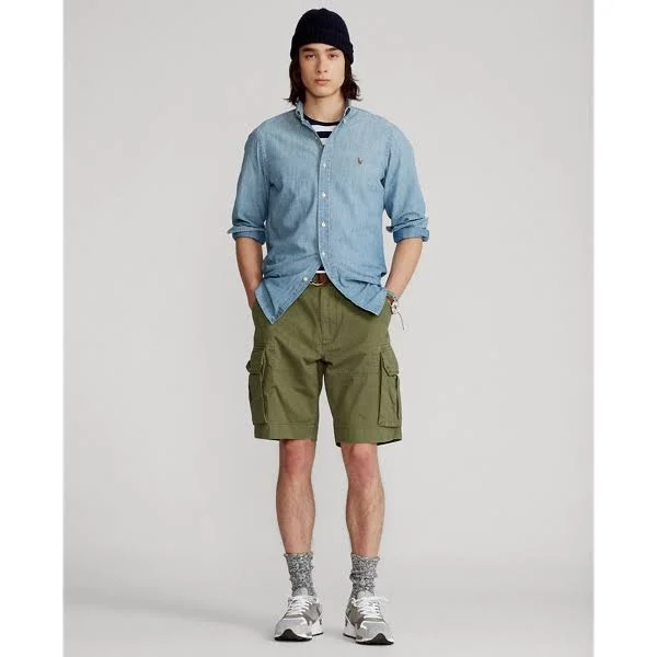 Ralph Lauren Men's 10.5-inch Classic Fit Twill Cargo Shorts - Size 31 in Army Olive