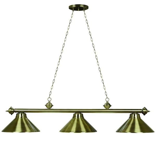 54x22 3 Light Billiard Fixture Antique Brass