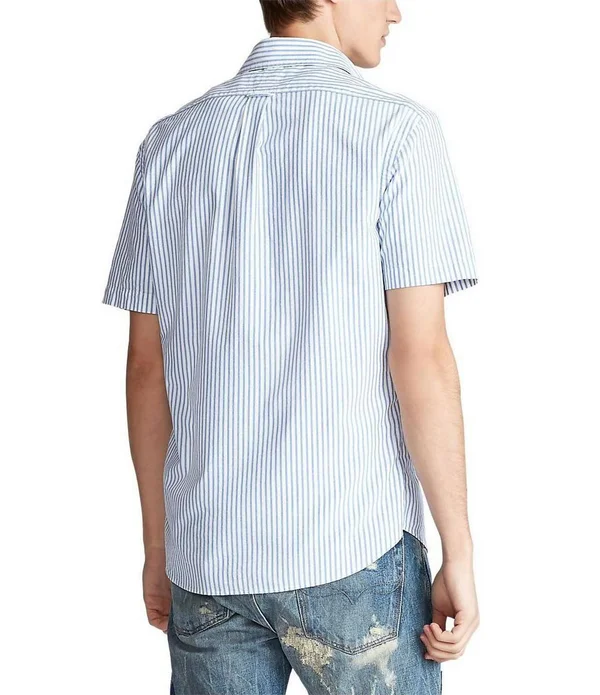 Polo Ralph Lauren Men's Big & Tall Oxford Shirt - Blue/White Stripe