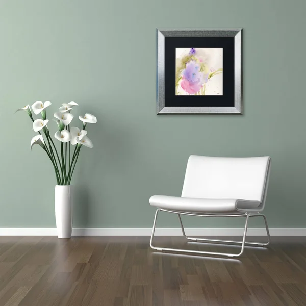 Trademark Fine Art Purple Blooming by Sheila Golden Matted Framed Painting Print - Size: 16x22 H x 16x22 W x 0.5x22 D