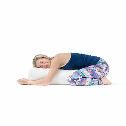 Lotuscrafts Yoga Bolster for Yin Yoga Rectangular - Kapok Filling - Washable Cover Organic Cotton - Yoga Bolster Cushion for Res