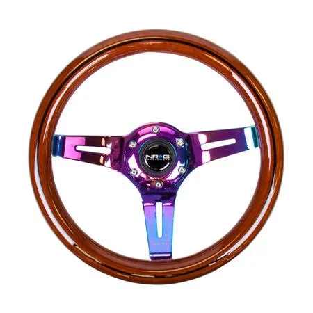 NRG 310mm Classic Dark Wood Grain Steering Wheel - ST-310BRB-MC