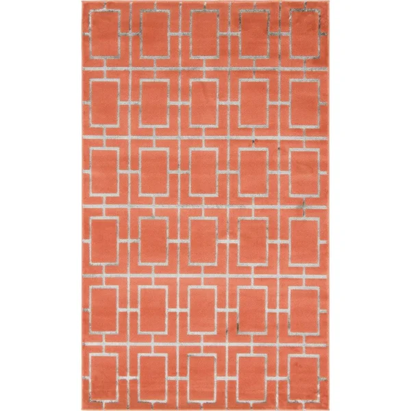 Marilyn Monroe Deco Glam Geometric Area Rug - 5& x 8& - Gray/Gold