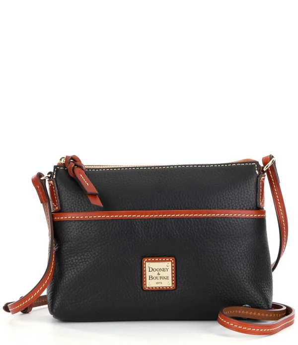 Dooney & Bourke Black Pebble Grain Ginger Pouchette