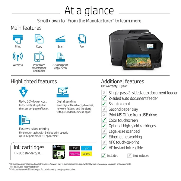HP OfficeJet Pro 8710 All-in-One Wireless Printer