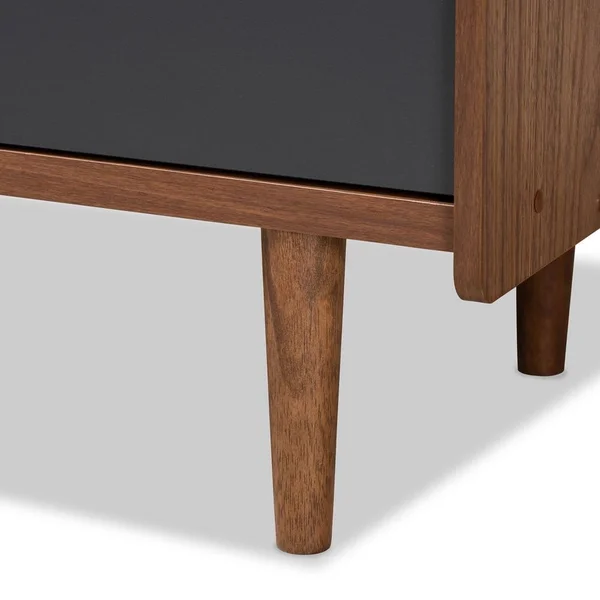 Halden Modern Storage Chest Walnut/Grey