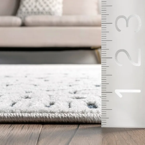 nuLOOM Tina Textured Geometric Banded Area Rug - 9' x 12' - Blue