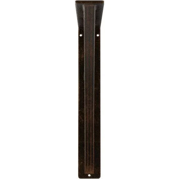 Ekena Millwork BKTM02X10X12TGLABZ 2x22W x 10x22D x 12x22H Galveston Wrought Iron Bracket, (Triple Center brace), Antiqued Bronze