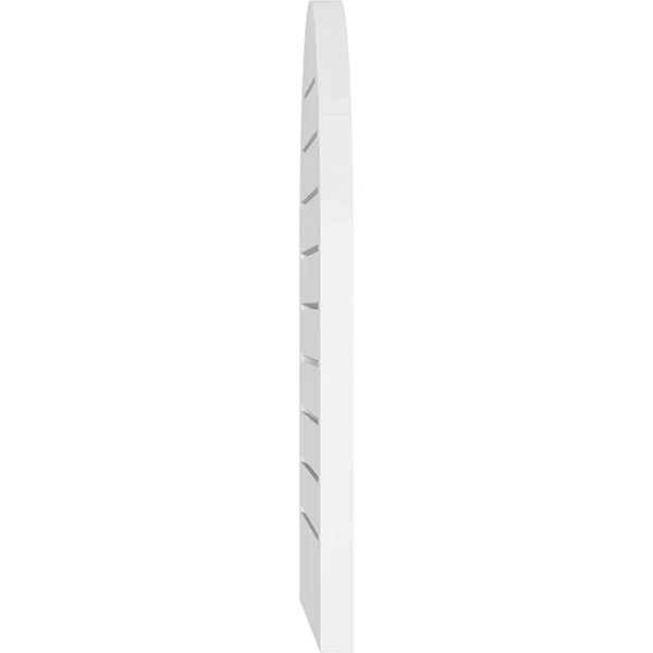 Ekena Millwork GVPRT24X4202SF 24x22W x 42x22H Round Top Surface Mount PVC Gable Vent: Functional - w/ 2x22W x 1-1/2x22P Brickmoul