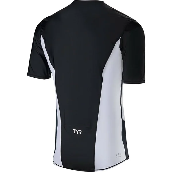 TYR Tsscom6a Men's Competitor Short Sleeve Top - Red/Blue/Grey - M
