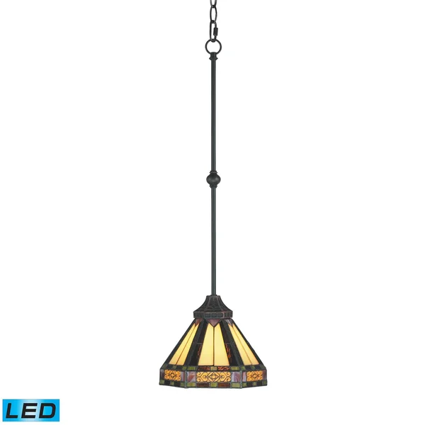 Elk Lighting 629-AB Filigree 1 Light Pendant in Aged Bronze