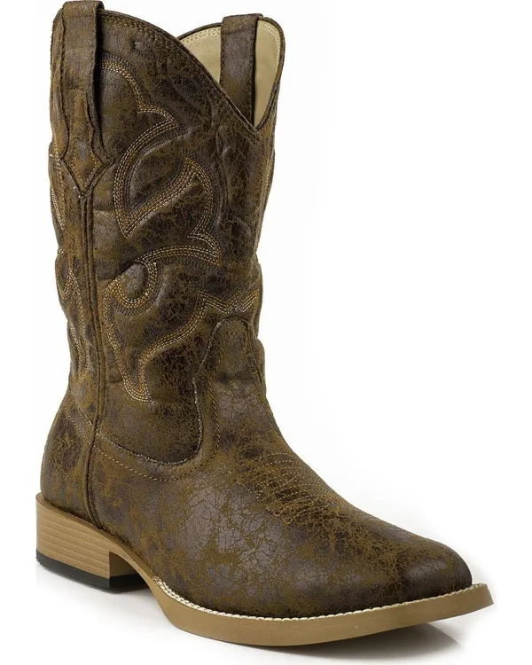 Roper Western Boots Mens Vintage Square 09-020-1900-0065 TA Tan