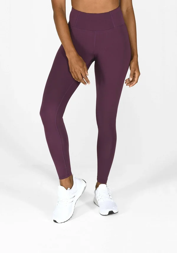 Love Leggings Purple Sports Leggings - Opaque, High-Waisted, Lightweight, Shape Retention Full-Length Focus Gym Leggings in Mulb