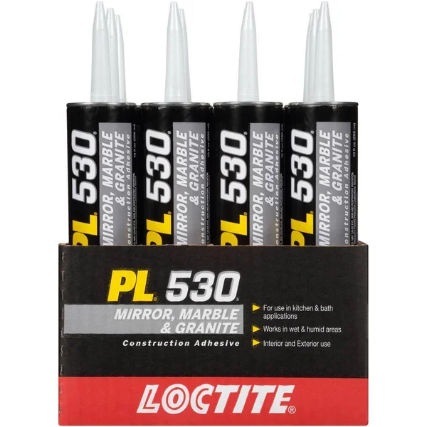 Loctite PL 530 10 fl. oz. Mirror, Marble and Granite Adhesive (12-Pack) 1693636