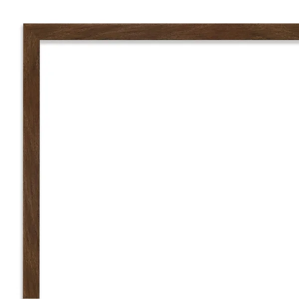 Amanti Art Carlisle 19 in. x 25 in. Rustic Rectangle Framed Brown Narrow Bathroom Vanity Wall Mirror - Matte Brown