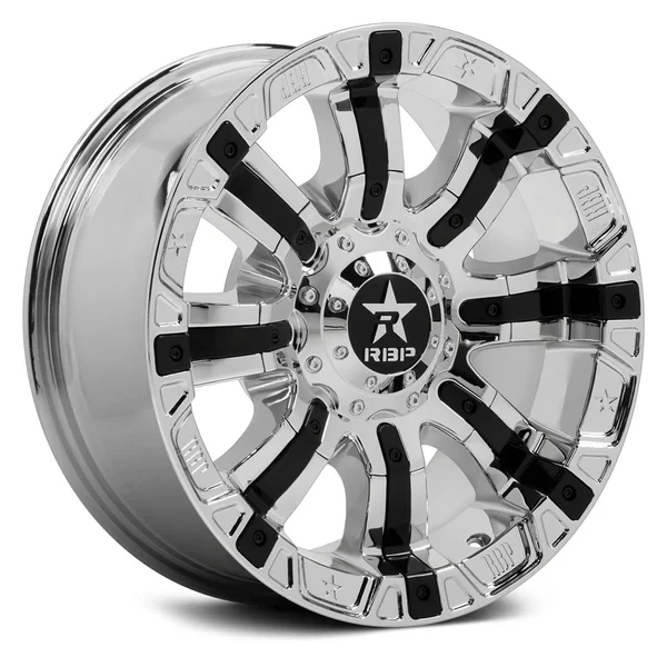 RBP 94R 20x10 6x135/139.7 BP - 4.5 BS, -25mm Offset 87mm CB Chrome w/Black Inserts Wheel
