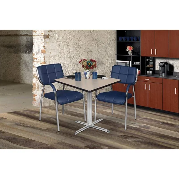 Regency TVX3030BECM 30 in. Via Square X-Base Table Beige & Chrome