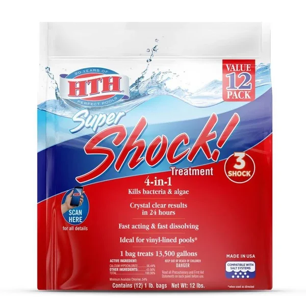 HTH 12-Pack 16-oz Pool Shock, 52026