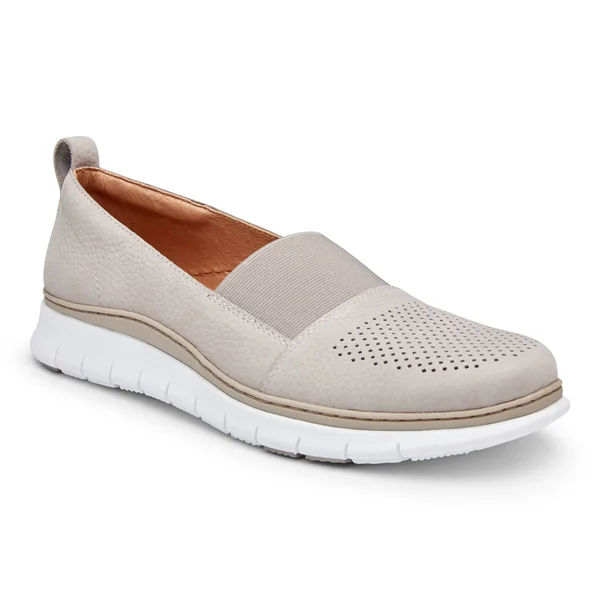 Women's Vionic Roxan Perforated Slip-On 9 M - Light Grey