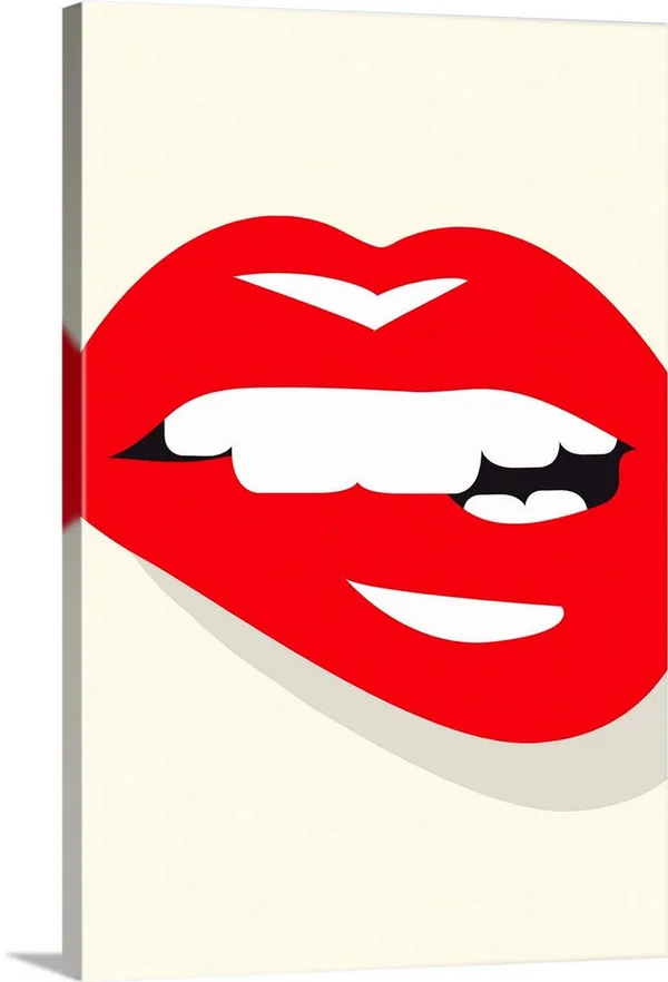 Lips - Illustration, Canvas Wall Art, 20x30, Great Big Canvas