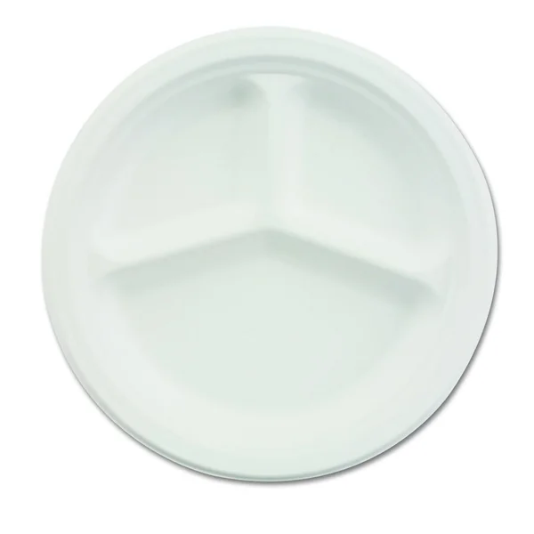 Chinet Paper Dinnerware, 3-Comp Plate, 10 1/4x22 Dia, White, 500/Carton (HUH21204CT)