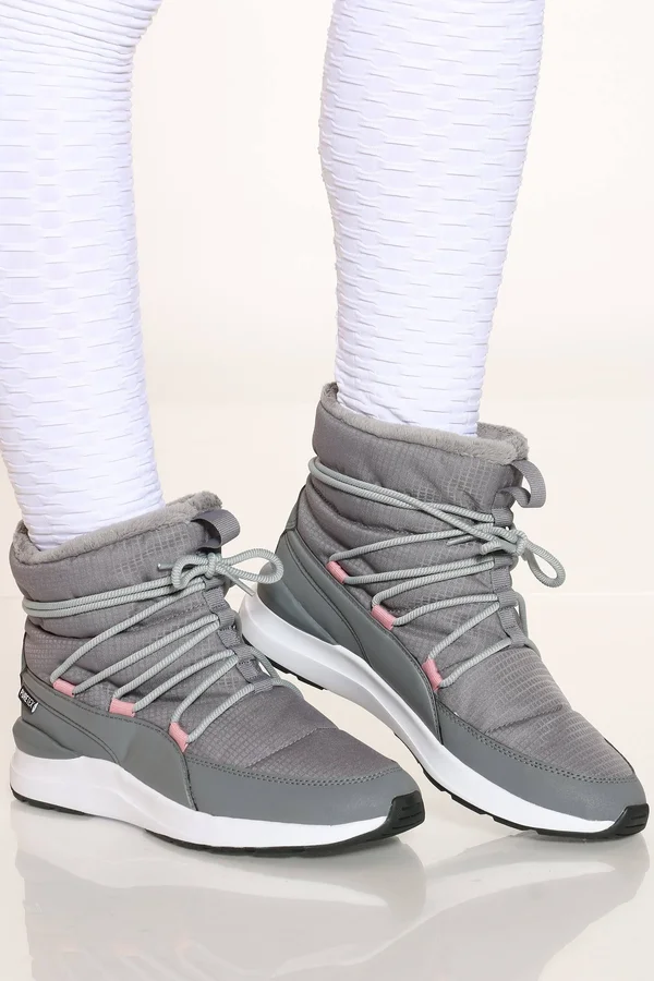 Puma Adela Puretex Women's Winter Boots - 10 - Steel Gray/Puma White
