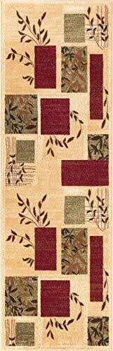 Great Forest Ivory Floral Nature Modern Formal Rug 3x10 ( 0.6m x 2.7m Runner ) Easy to Clean Stain, Fade Resistant Shed Free Tr