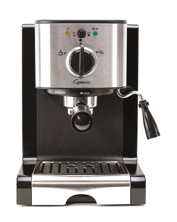 Capresso EC100 Espresso and Cappuccino Machine, Black/Silver