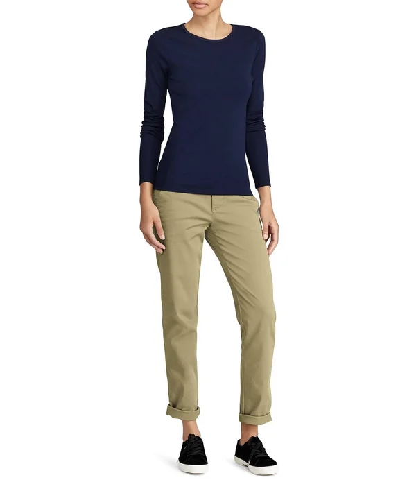 Lauren Ralph Lauren Long-Sleeve Stretch Cotton T-Shirt - S