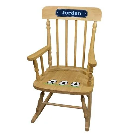MyBambino Soccer Natural Spindle Rocking Chair